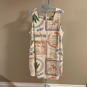 NWT SPIGHE DI LINO Italy Linen Cotton Blend Dress Size 2X